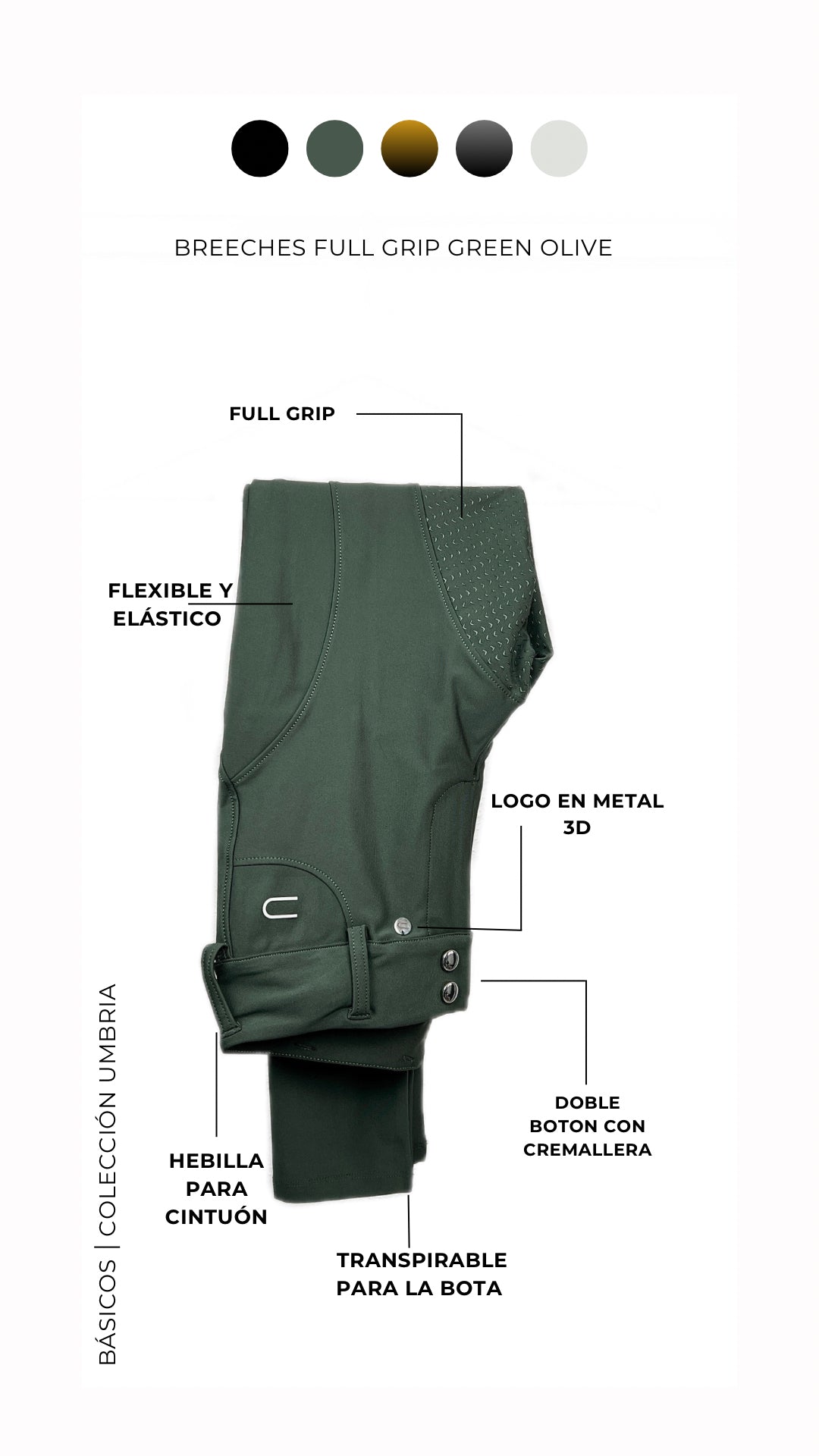 Breeches Unisex Green Olive